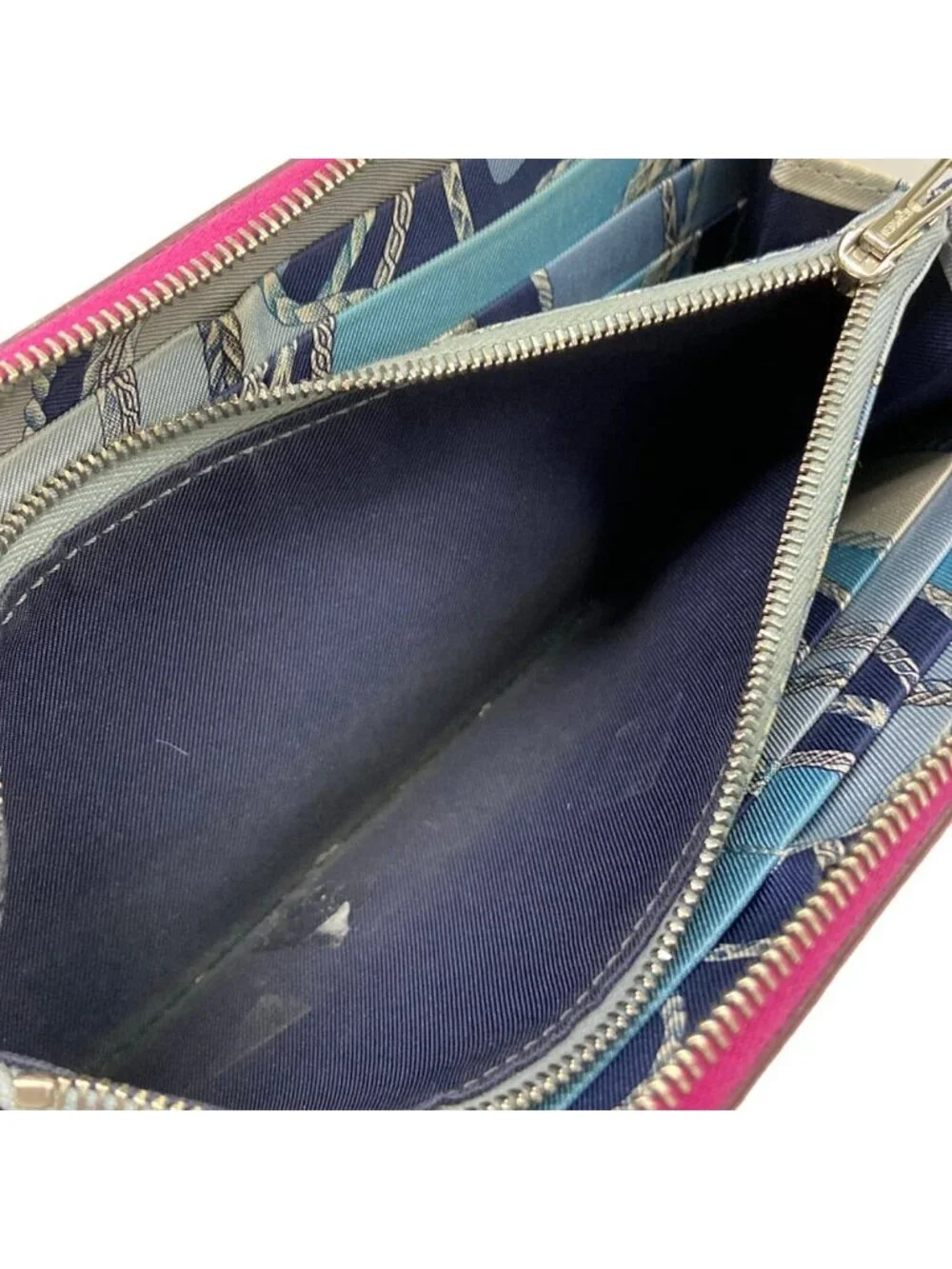 Hermes Wallet Azap Long Silk'In Purple